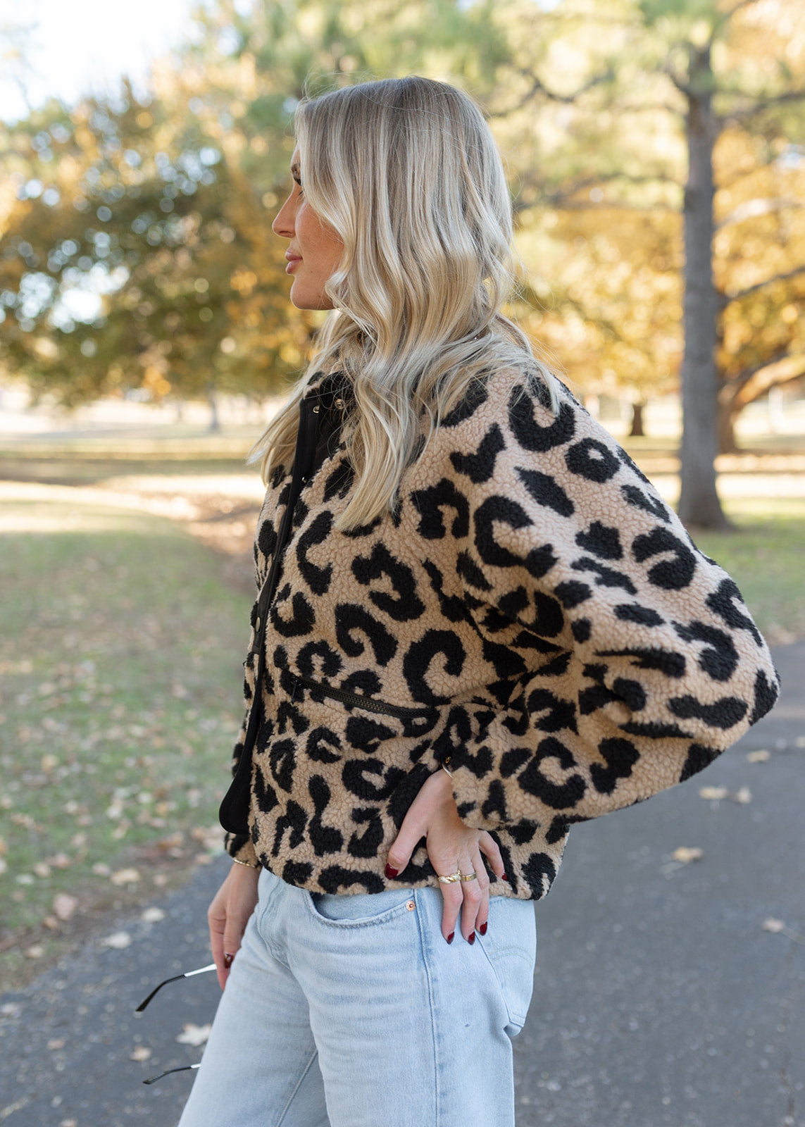 Kenzie Leopard Pattern Sherpa Jacket – The Vintage Leopard