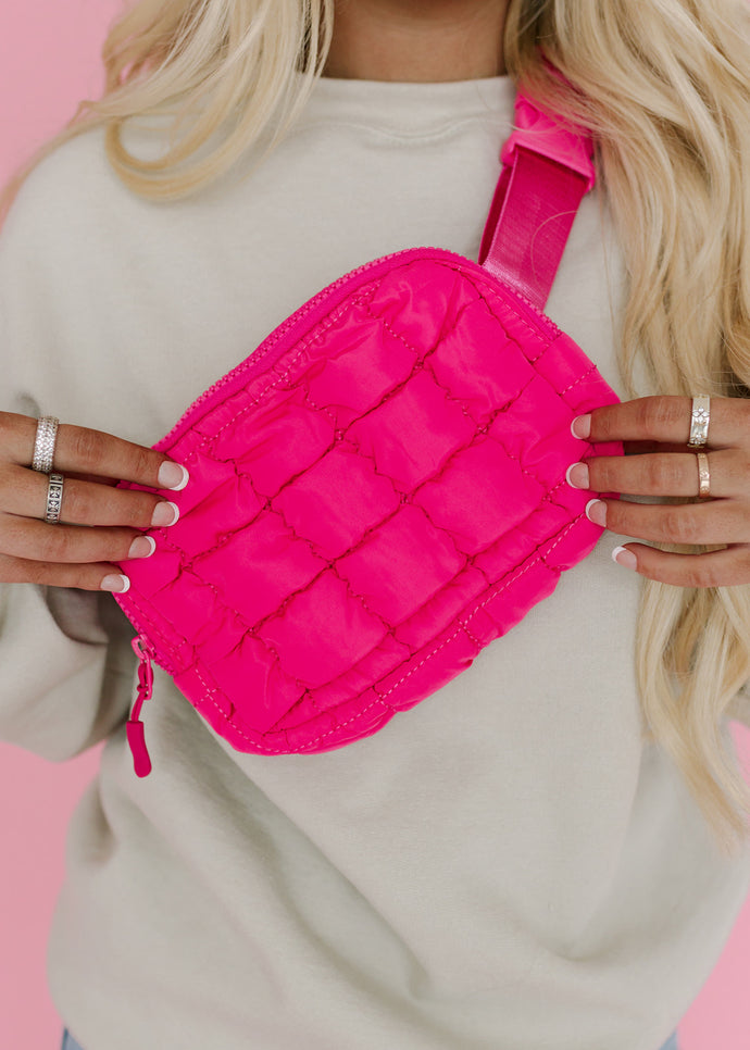 Hot Pink Puff Bum Belt Bag