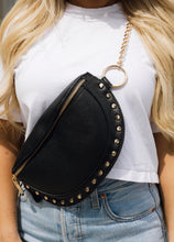 Load image into Gallery viewer, Jenny Black Studded Fanny Pack
