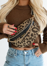 Load image into Gallery viewer, Jude LEOPARD Canvas Crossbody Bum Bag - Black
