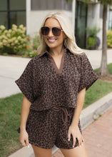 Load image into Gallery viewer, Hadley Brown Leopard Shorts Set
