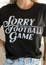 Load image into Gallery viewer, Sorry for What I Said Football Vintage Black Tee
