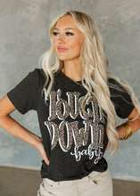 Load image into Gallery viewer, Leopard Touchdown Baby Vintage Black Tee
