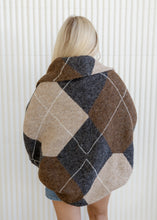 Load image into Gallery viewer, Argyle Knit Shrug Cardigan
