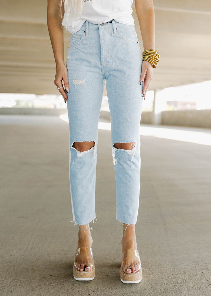 Hidden Tracey Two Tone High Rise Straight Jean