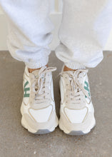 Load image into Gallery viewer, Vintage Havana Dash White &amp; Green Running Sneakers
