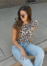 Load image into Gallery viewer, Henley Leopard Soft Top
