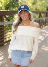 Load image into Gallery viewer, Cream Off Shoulder Sweater Top
