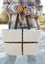 Load image into Gallery viewer, Fuzzy Brown Sherpa Tote
