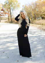 Load image into Gallery viewer, Jayde Open Back Black Maxi Dress
