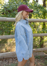Load image into Gallery viewer, Sallie Light Denim Shirt Jacket
