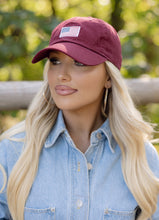 Load image into Gallery viewer, American Flag Hat - Burgundy
