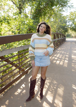 Load image into Gallery viewer, Victoria Multi Color Chunky Striped Sweater
