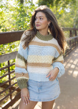 Load image into Gallery viewer, Victoria Multi Color Chunky Striped Sweater
