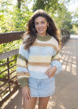 Load image into Gallery viewer, Victoria Multi Color Chunky Striped Sweater
