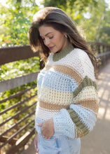 Load image into Gallery viewer, Victoria Multi Color Chunky Striped Sweater
