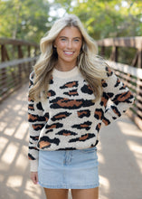 Load image into Gallery viewer, Lindsay Khaki Leopard Knit Sweater
