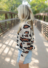 Load image into Gallery viewer, Lindsay Khaki Leopard Knit Sweater
