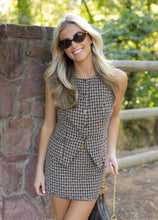 Load image into Gallery viewer, Tate Brown Plaid Skirt Set

