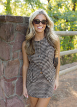 Load image into Gallery viewer, Tate Brown Plaid Skirt Set
