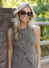 Load image into Gallery viewer, Tate Brown Plaid Skirt Set
