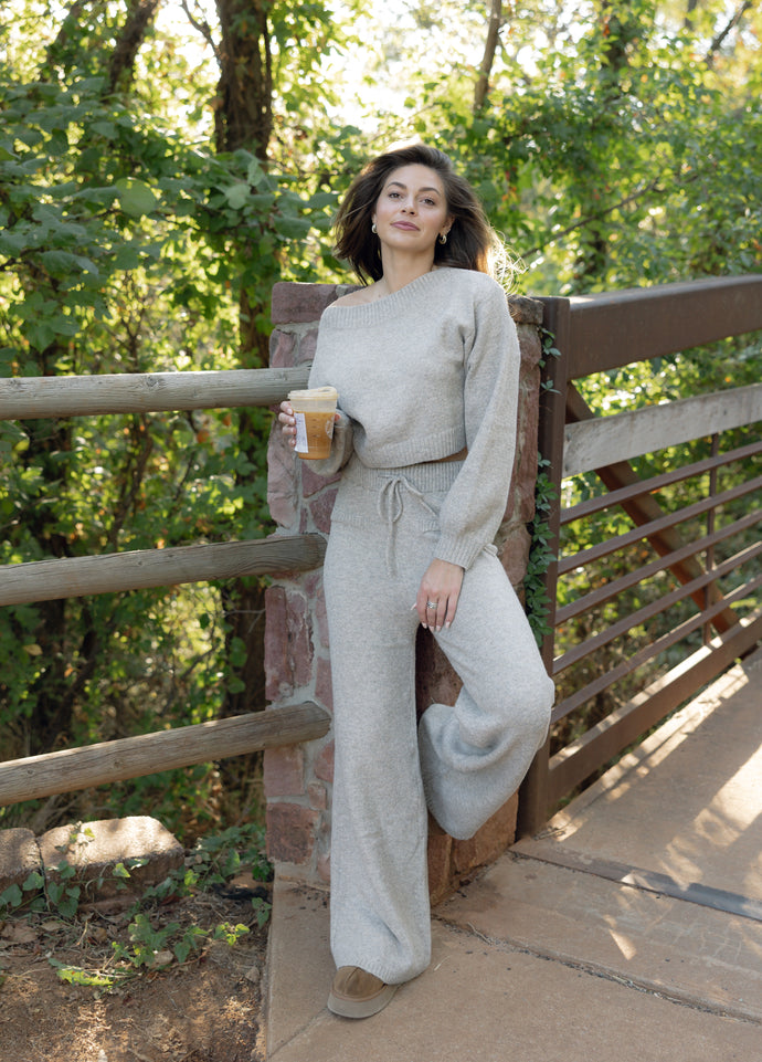 Light Mocha Cozy Pants & Sweater Set
