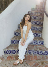 Load image into Gallery viewer, Chic Linen Stripe Halter Top &amp; Pant Set
