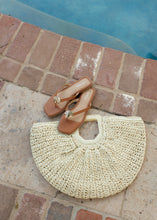 Load image into Gallery viewer, Doha Tan &amp; Gold Shell Sandal
