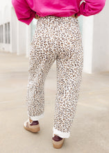 Load image into Gallery viewer, Cream Leopard Print Barrel Jeans
