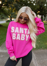 Load image into Gallery viewer, Santa Baby Puff Ink Pink Sweatshirt
