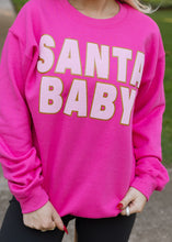 Load image into Gallery viewer, Santa Baby Puff Ink Pink Sweatshirt
