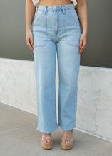 Load image into Gallery viewer, Riley Cargo Pocket Light Denim Jeans
