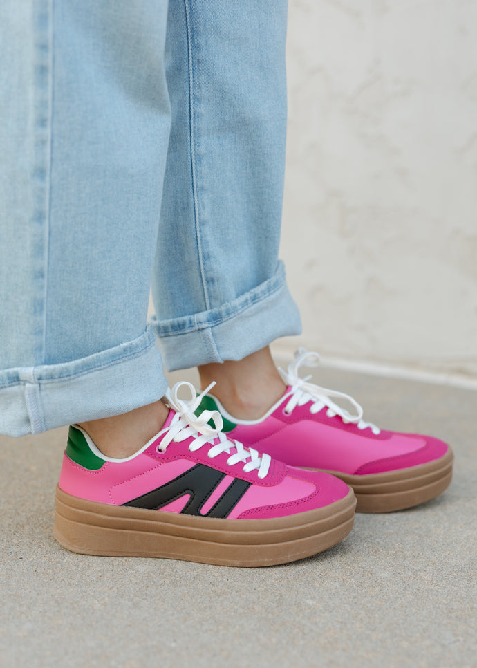 Topping Fuchsia & Black Sneaker