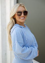 Load image into Gallery viewer, Lavender Mineral Washed Hoodie Top
