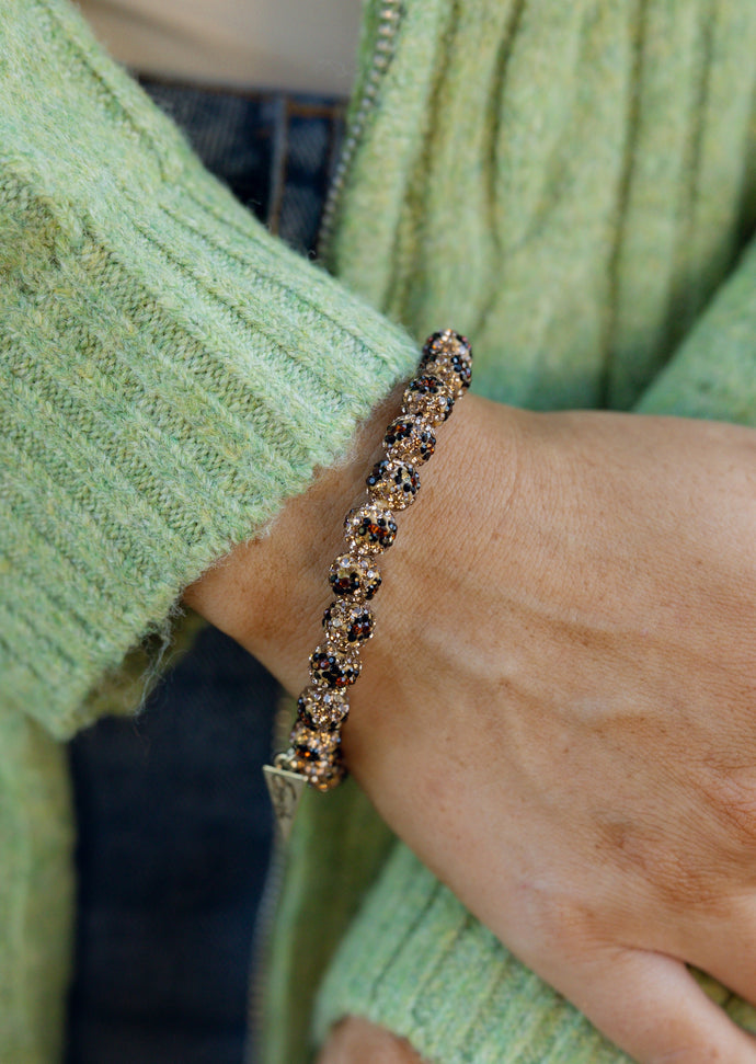 Erimish Shambaya Crystal Leopard Bracelet