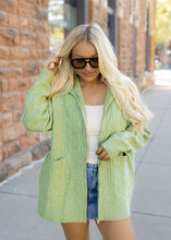 Load image into Gallery viewer, Brooke Cable Knit Green Cardigan
