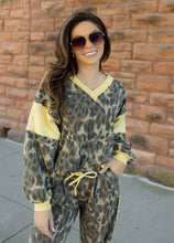 Load image into Gallery viewer, Olive &amp; Honey Cheetah Print V-Neck Top
