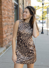 Load image into Gallery viewer, Leopard Boatneck Mini Dress
