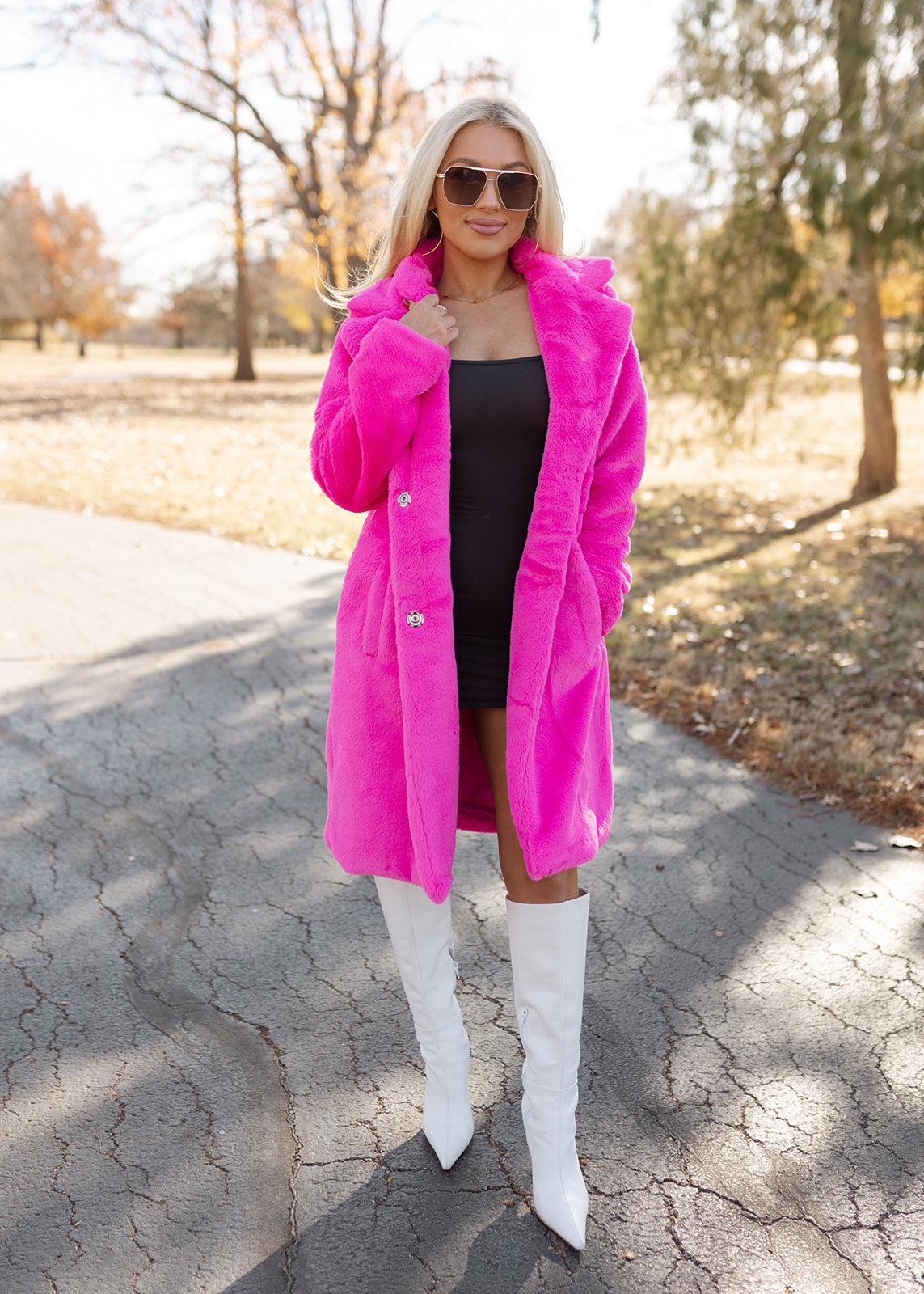 Hollywood Hot Pink Faux Fur Coat – The Vintage Leopard