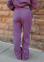 Load image into Gallery viewer, Pink &amp; Navy Stripe Pant Set
