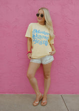 Load image into Gallery viewer, Mother Knows Best Butter Yellow Tee
