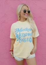 Load image into Gallery viewer, Mother Knows Best Butter Yellow Tee
