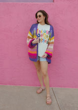 Load image into Gallery viewer, Rainbow Crochet Cardigan
