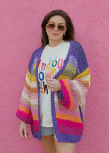 Load image into Gallery viewer, Rainbow Crochet Cardigan
