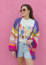 Load image into Gallery viewer, Rainbow Crochet Cardigan
