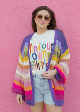 Load image into Gallery viewer, Rainbow Crochet Cardigan
