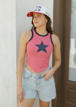 Load image into Gallery viewer, American Star Stripe Ribbed Tank Top
