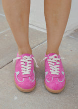 Load image into Gallery viewer, Molly Fuchsia Suede Sneakers
