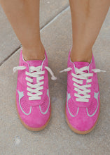 Load image into Gallery viewer, Molly Fuchsia Suede Sneakers
