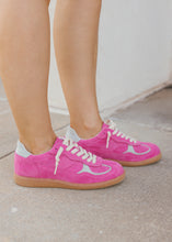 Load image into Gallery viewer, Molly Fuchsia Suede Sneakers
